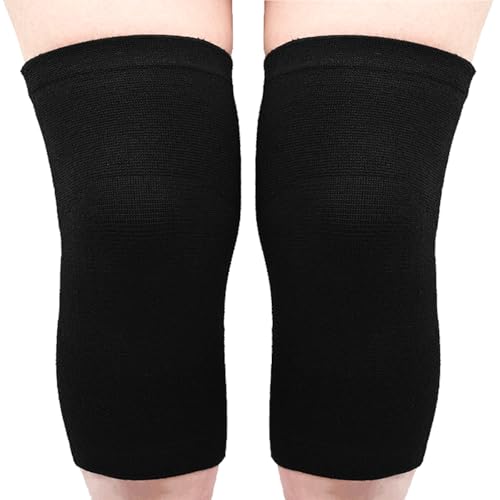 JUSDIQIR 2 Pack Knee Brace, Sport Knee Pad, Knee Support Compression Sleeve, Running Knee Protector for Knee Pain Knee Band Men Women Stabilizer Wraps (Black, Medium)