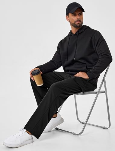 SILKWORLD Mens Sweatpants Cargo Pants Open Bottom Casual Athletic Gym Lounge Joggers with Zipper Pockets 5