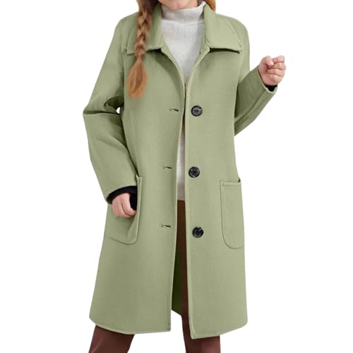 Trench-coat classique filles contre le vent manteau long boutonné école et parcs