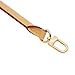 KIYOMIL Bag Genuine Vachetta Leather Shoulder Short Strap Replacement Fit for Graceful Damier or Speedy25 30 35 Bag Brown Straps Tan(Length:27.5in-BEESWAX)