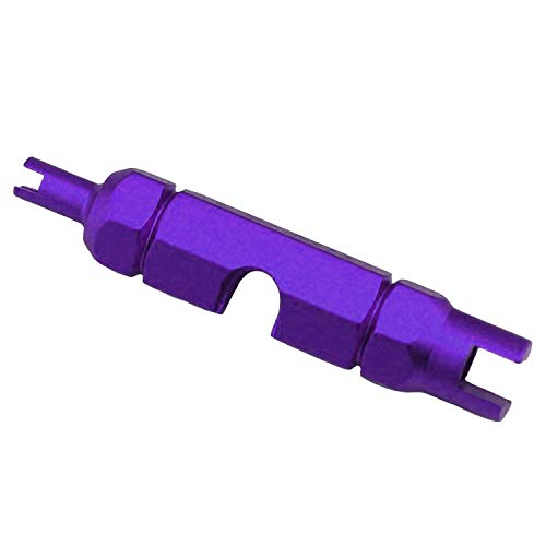 EKIND 自転車 バルブコアツール 仏式 バルブコアレンチ (1枚, パープル)