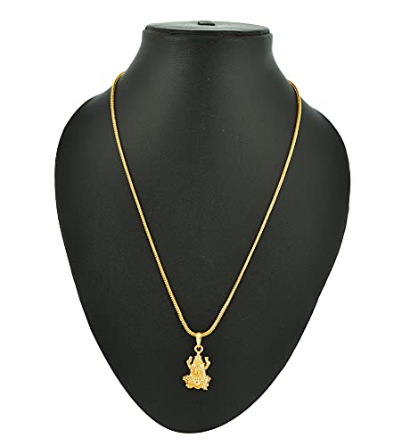 Image of Handicraft Kottage One Gram 22K Gold Plated Chain With Pendant Traditional Pendant Chain For Women And Girls Fashion Jewelley For Wedding, Party & Daily Wear