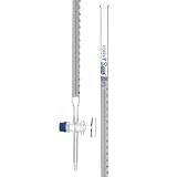 EISCO Lab Burette, 50mL - Schellbach Design for Accurate Miniscus Reading - Class A, Includes Calibration Certificate - 0.1mL Blue Graduations - Glass Stopcock - Borosilicate Glass Buret