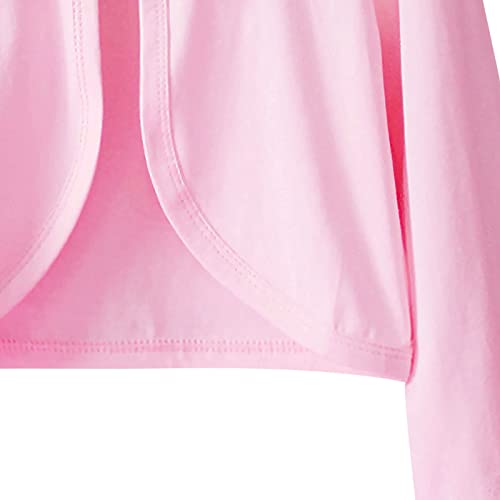Image of Acecharming Girls' Shrug Sweaters Long Sleeve Lace Bolero Cardigan Shrug Button Closure Bolero Dress Cover Up for 2-10 Years
