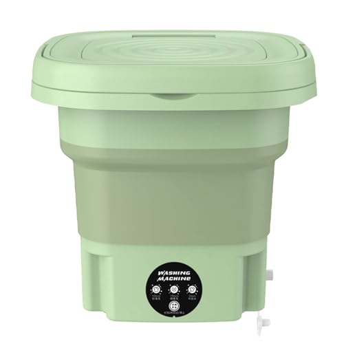 [US warehouse] 8L Portable washing Machine,Foldable Mini Washing Machine, Small Washer for Baby Clothes, Underwear or Small Items, Apartment, Dorm, Camping, RV Travel laundry- Gift Choice, Green