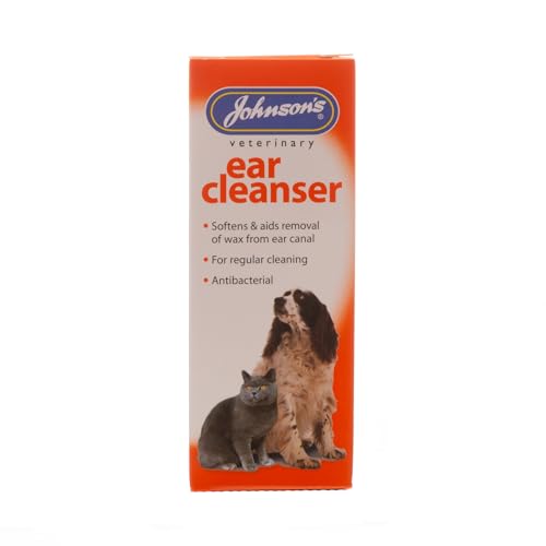 Johnson's Ear Cleanser for Dogs and Cats - Antibacterial, Wax Removal and Ear Hygiene - 50ml