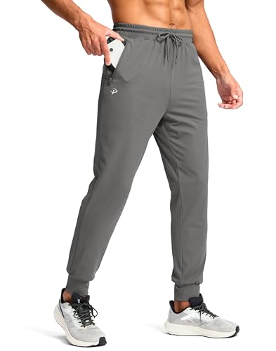 Image of Pudolla Men's Lightweight Jogger with Pockets 4-Way Stretch Sweatpants Workout Runing Athletic Track Pants