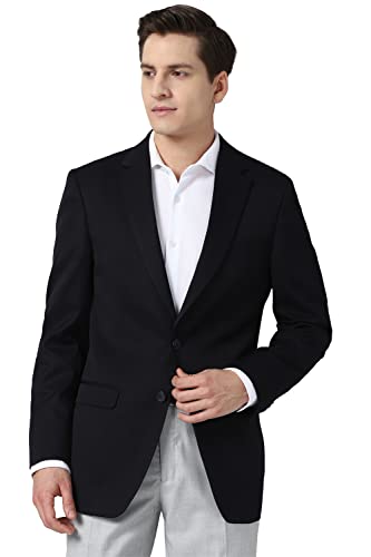 Peter England Men's Regular Formal Blazer (PEBZOTLB076144_Medium Blue_42)