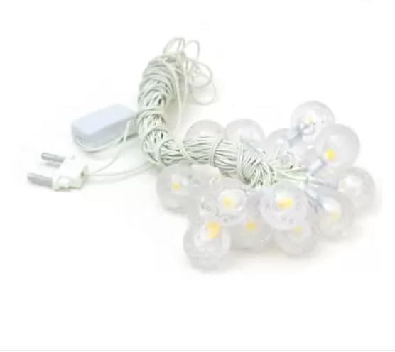 Image of Lexton 2 Meter 16 LED Crystal Ball String Light | Plug Sourced | for Indoor & Outdoor Decorations Diwali Christmas Home Decor (Warm White, Pack of 1)
