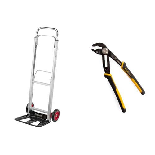 Diable repliable 90 kg Meister et pince Stanley FatMax pour déménagement facile