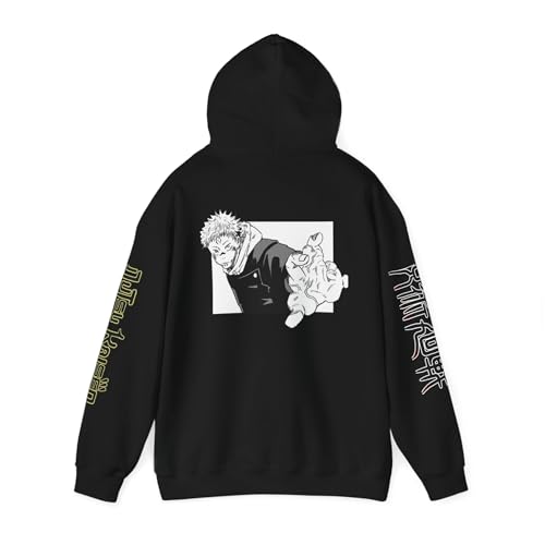 Sukuna Anime Hoodie, JJK Unisex Sweatshirt, Jujustu Kaisen Hooded Pullover, Heavy Blend Sweater, Sukuna Cursed Spirit Jacket3