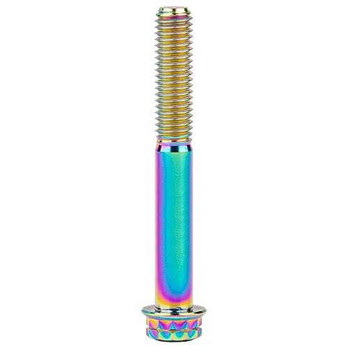 Image of Titanium Flange 12 Point Head M8 x15 20 25 30 35 40 45 50 55 60 65 80mm Screw Bolt Pack of 4 (Rainbow, M8x80mm)
