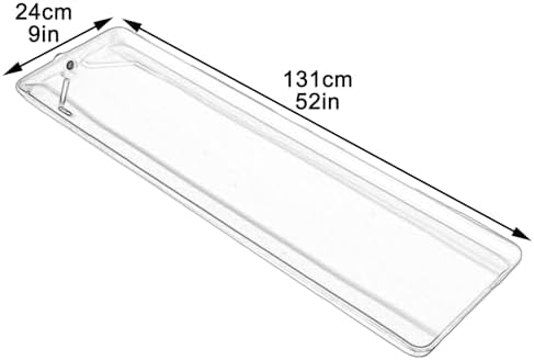 Universal AC Drip Pan with Drain Hole & Hose - Plastic Drip Tray for Outdoor Air Conditioner Units, 61x24cm (24x9in) - Durable, Essential Split Unit Accessory - Black