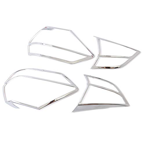 For 2017-2020 Nissan Rogue Chrome Exterior Rear Tail lights Covers Trim Bezel Molding 4-pc - Thumbnail 6