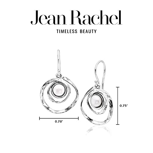 925 Sterling Silver Dangle Drop Earrings With Fresh Water Pearl, Coil Spiral Swirl Antique Finish Lever Back, Hypoallergenic, Nickel And Lead-Free, Artisan Handcrafted Designer Collection, Made In Israel #TOP5