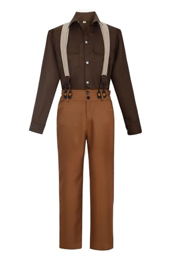 Boomtrader Titanic Jack Dawson Cosplay Costume Adult Men Halloween Party Cosplay Outfits,X-Large