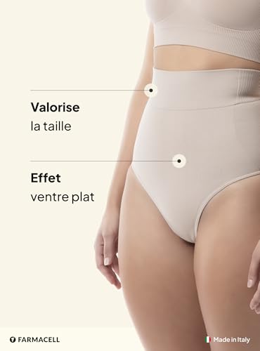 Ventre plat sans marque avec le string gainant taille haute Farmacell 600