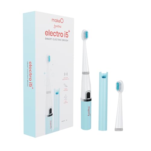 Image of Toothsi Electro Sonic Electric Toothbrush | Smart Electric Toothbrush for Men & Women | with 6 Modes & 5 Brush Heads | IPX 7 Waterproof | Rechargeable | Oral Care (Blue, i5)