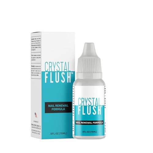 Crystal Flush Nail Renewal Formula – Nail & Toe Treatment, As Seen On TV, Fast Results for Discolored, Yellow, Damaged, Cracked Nails – 05 oz./15 ml