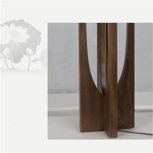 Lámparas de pie para sala de estar e iluminación vertical de madera para dormitorio 4