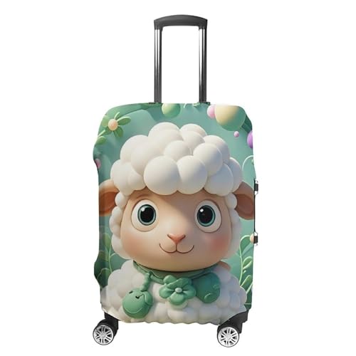 Cute Cartoon Sheep Luggage Cover, Elastic Luggage Protector Fits 19-32in Suitcases, Washable & Anti-Scratch Suitcase Cover for Men Women M