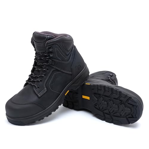 6" Work Boots For Men Waterproof Leather ASTM F2413-18 Composite Safety Toe EH Rated Arch Support Anti Fatigue2