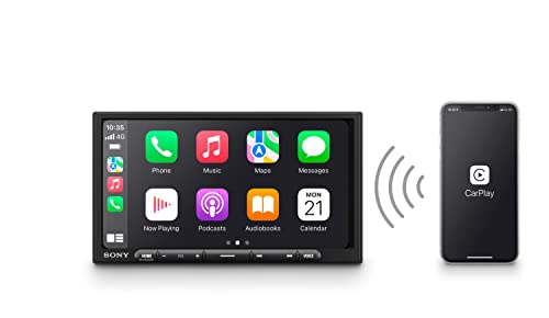 Sony Car Stereo XAV-AX4000 17.6 cm (6.95 inch) Digital Media Receiver with Bluetooth, Wireless Android Auto, Wireless Apple Car Play, PRE Out - 3 x 5V, Output Power - 55W x 4