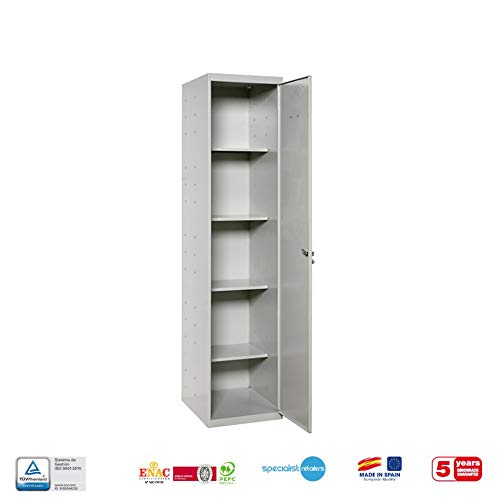 Miniatura 3 de Simon Rack Armario Escobero Multiusos, 1800x400x400 Mm, 1 Puerta, Gris, Metal, 1800x400x400