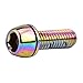 Colorful Stainless Steel M5 x 10mm for T25 for Torx Bolts for Mountain for Bike Brake, Oil Slick Finish, 12 Pack