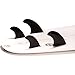 DORSAL Surfboard Fins Quad 4 Set Future Compatible Black Medium Glass Filled Nylon with Flexcore