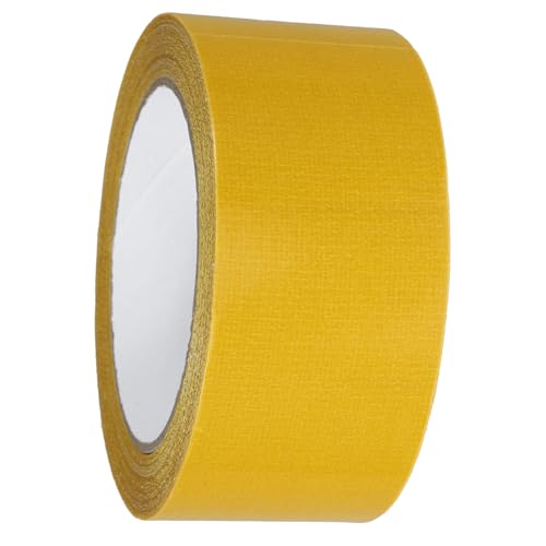 KICHOUSE 20m Fiber Mesh Adhesive Tape Non-Slip Double Sided Tape for Carpet Rug Repair Bright Yellow