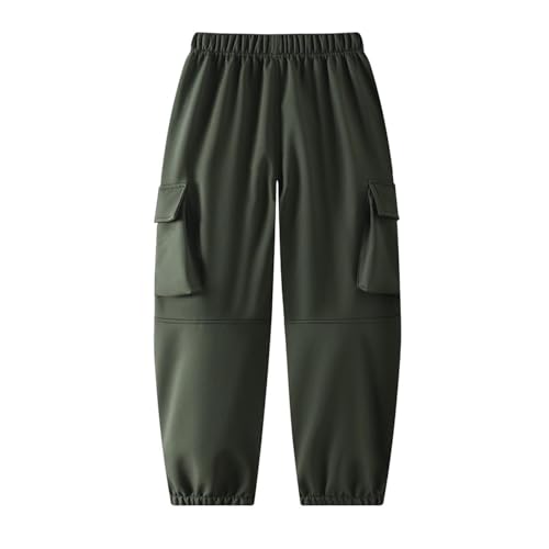 Boy's Baggy Sweatpants Straight Leg Open Bottom Cargo Pant Fall Casual Loose Elastic Waist Workout Joggers Sweat Pant3