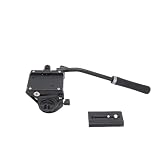 OPPWONG Głowica Statywowa z Hydraulicznym Tłumieniem 65 Mm Panoramiczna Głowica Kulowa Obciążenie do 5 Kg Gwint 11,02 Funta, 3/8 Cala Wideo Uchylna Obrotowa z płytką Szybkiego Uwalniania do Lustrzanek