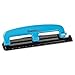 PaperPro 12-SHEET CAPACITY COMPACT THREE-HOLE PUNCH, RUBBER BASE, BLUE/BLACK, 4 EA