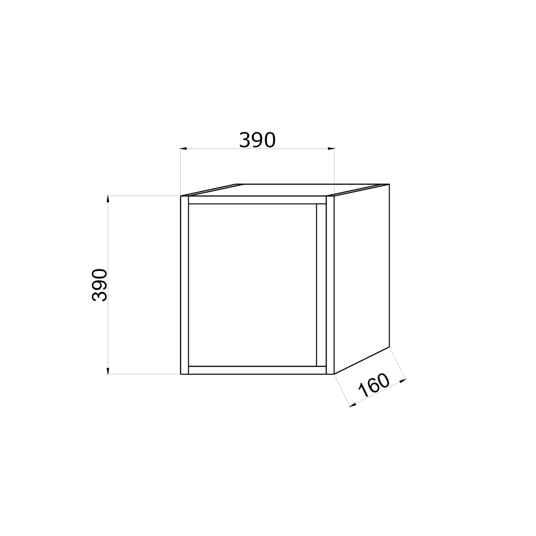 Kiamami Valentina - Pensile Cubo Sospeso Per Bagno 39Cm Con Anta Celeste Opaco | Monaco
