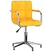vidaXL Chaise Pivotante de Bureau Chaise d'Ordinateur Siège de Bureau Fauteuil d'Ordinateur Intérieur Hauteur Réglable Jaune Moutarde Velours
