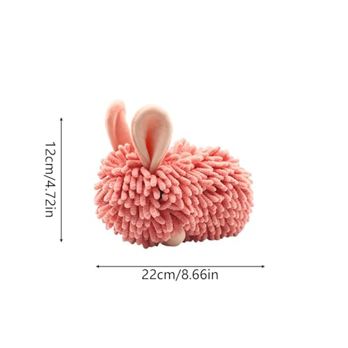 Toalla de felpilla de conejo, complemento divertido y absorbente para dormitorios 7