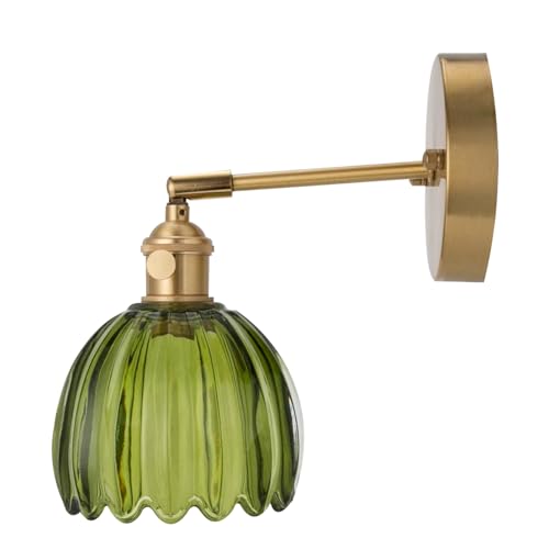CHERIPOLI Vintage-Wandleuchter Flur Wandlampe Wandmontageleuchte lampenschirm wohnlich, Wandleuchte für Wohnzimmer Schlafzimmer E27