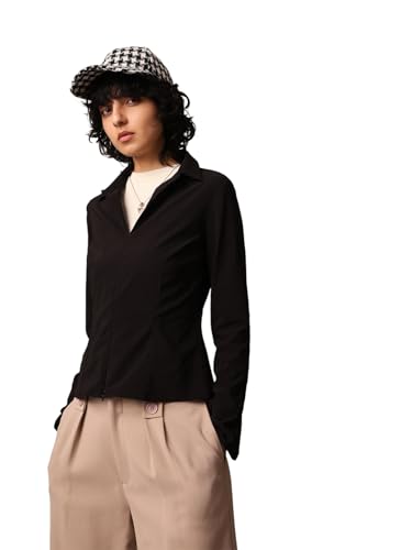 Image of ONLY Women's Cotton Solid Regular Fit Shirt