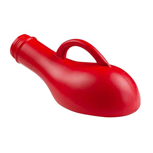 North American Health + Wellness Unisex Portable Urinal Plastic Bottle with Screw Top Includes Female Adapter, Red, 1 Count - Thumbnail 4