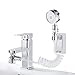 Douchette pour Lavabo Ensemble Pommeau Douche pour Lavabo Douchette de Salle de Bain avec Tuyau Télescopique pour Pet Douche se Laver Les Cheveux ou Nettoyer L'évier(Manuel d'instructions Inclus)