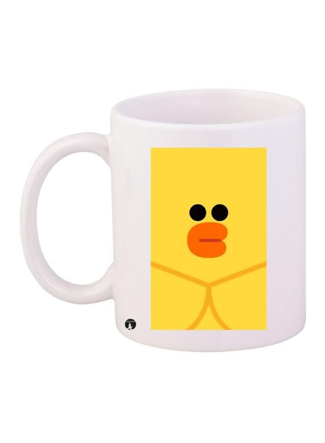 RYN Duck Printed Coffee Mug White/Black/Yellow 11Ounce - RYNmg12679
