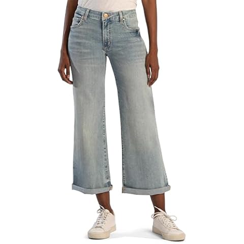 KUT from the Kloth Meg Mid Rise Wide Leg Jeans Cover