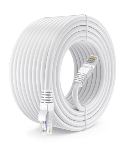 Sadow CAT 6 Ethernet Cable 40 Meter - High Speed Gigabit Network Cable Network Ethernet Lan cable (1 Gbps or 1000 Mbps) for Gaming, Router, PC, Laptop, Smart TV, Broadband - White