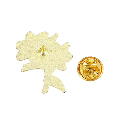 Image of Violet Lily Flowers Brooch Colorful Plant Enamel Pin Cartoon Plant Enamel Pins Gift for Women Girls Colorful Flowers Brooch Badge Pins for Dress Corsage Jackets Backpacks