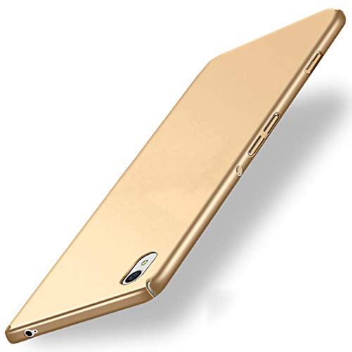 Sony Xperia XA Case,TIANQIN Ultra Slim Protective Cover Lightweight PC Hard Shell Anti-Scratch Bumper Simple Stylish Cover for Sony Xperia XA (Gold)