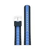 GJZISBKLB Cinturino for orologio in silicone da 22 mm compatibile con Swatch X Blancpain Five Oceans cinturino sportivo impermeabile da uomo con cinturino for orologio da polso(Black-blue)
