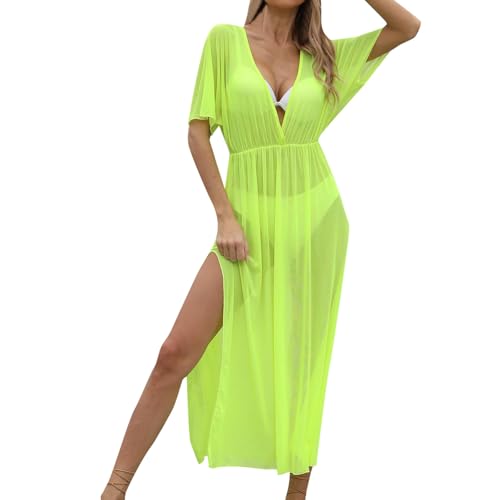 Robe femme grande taille longue et drapée à col en V avec taille ajustée
