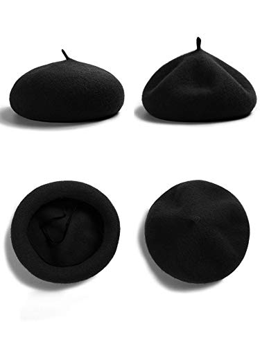 Trounistro 4 Pack Beret Hat French Beret Cap Winter Fashion Solid Color Hat For Women Girls Lady (Color Set 1) #TOP2