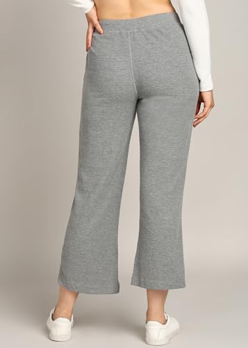 Image of Alan Jones Clothing Women's Straight Fit Mid Rise Solid Stretch Waffle Straight Pants